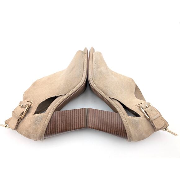 Vince Camuto Fareena Cutout Block Heel Bootie Women's Tortilla Size US9M EU40 - Picture 6 of 12